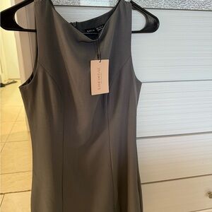 SHEIN Brown Sleeveless Sheath Mini Dress